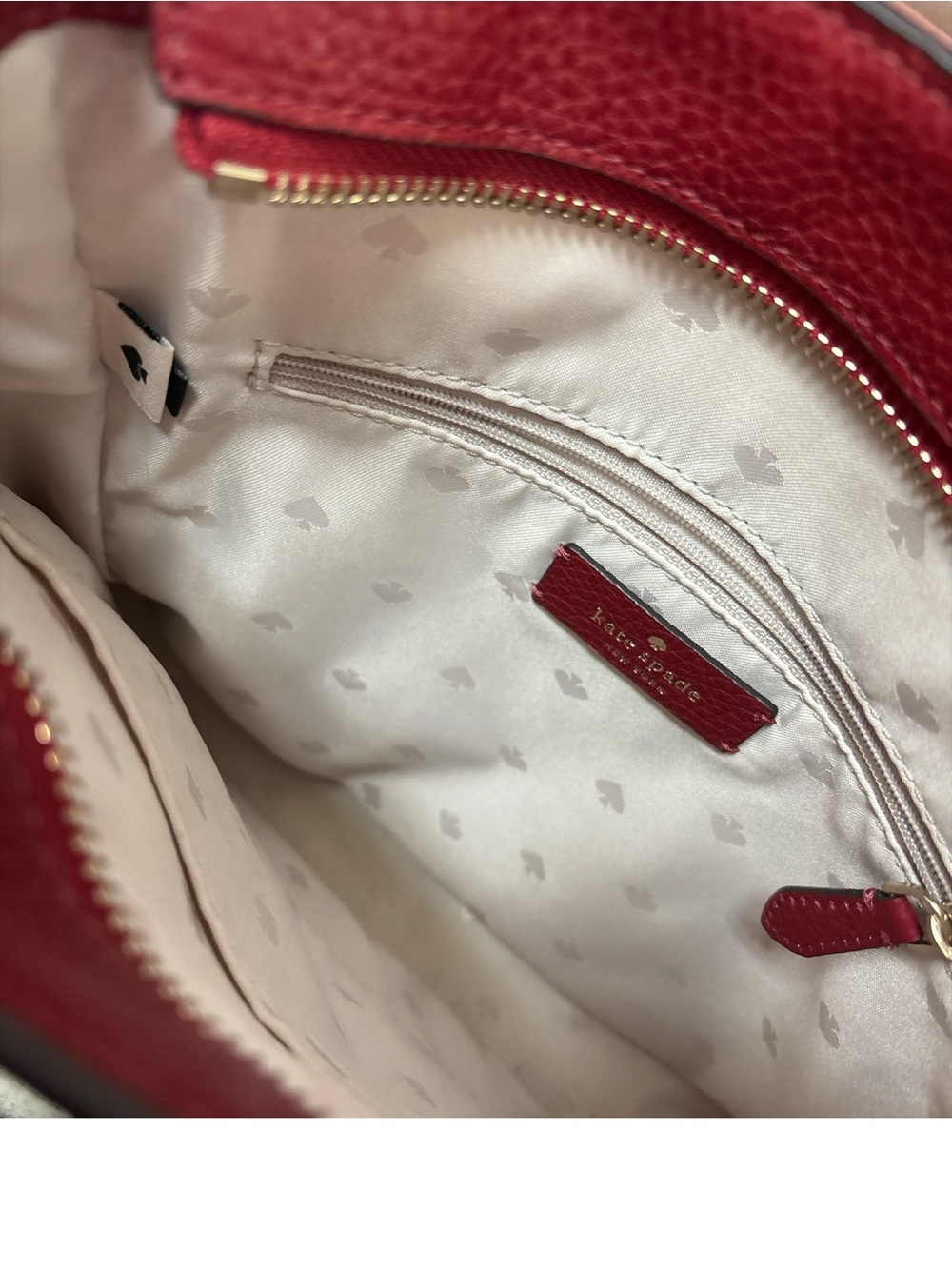 kate spade Leila Pebbled Leather Crossbody Bag in Deep Red - Picture 2 of 7